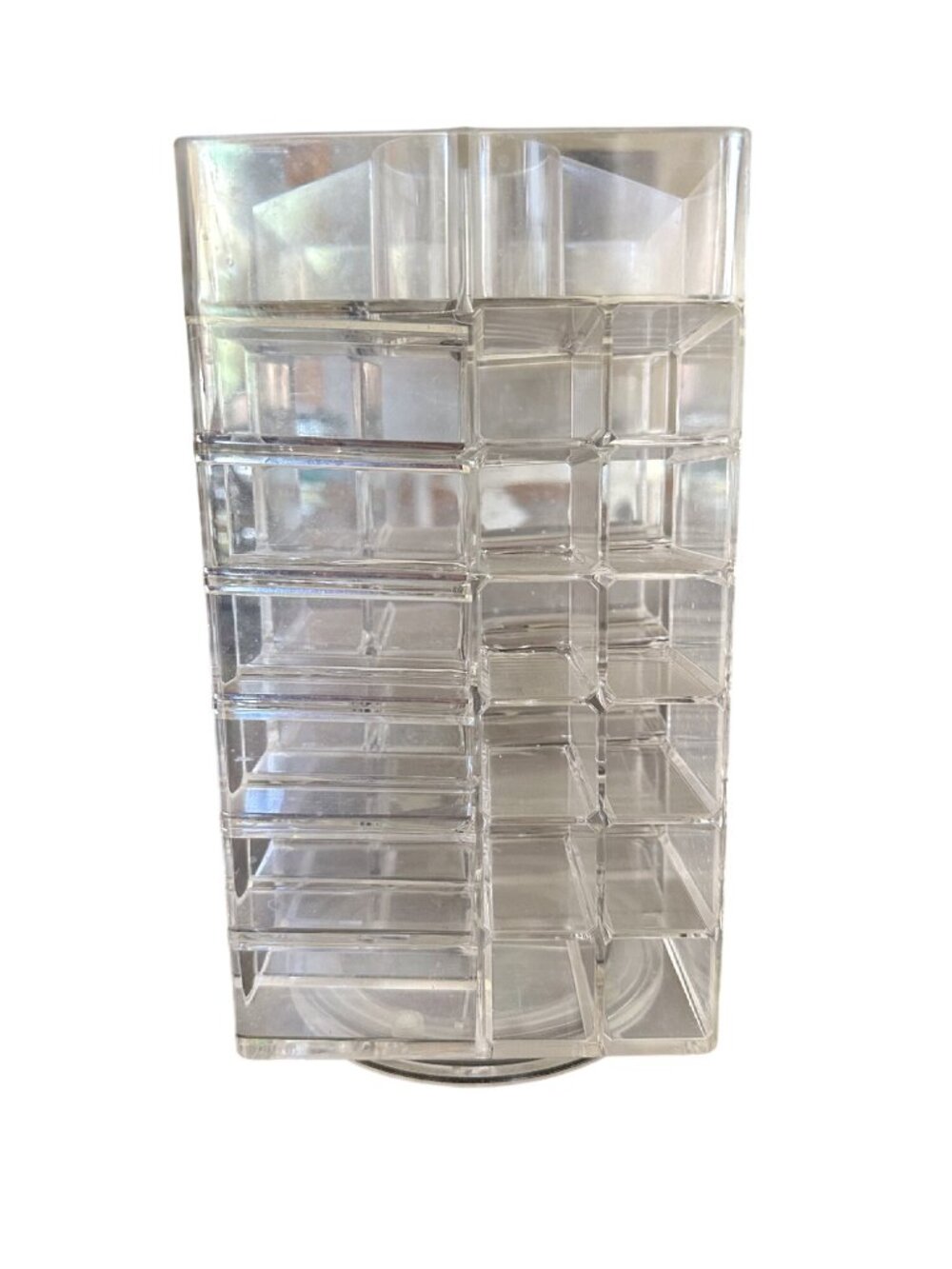 Clear Acrylic Rotating Organizer For Makeup Beauty Tools & Chaos Management